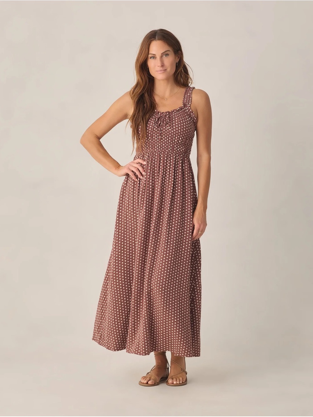 Rylee & cru chocolate polka Jane dress